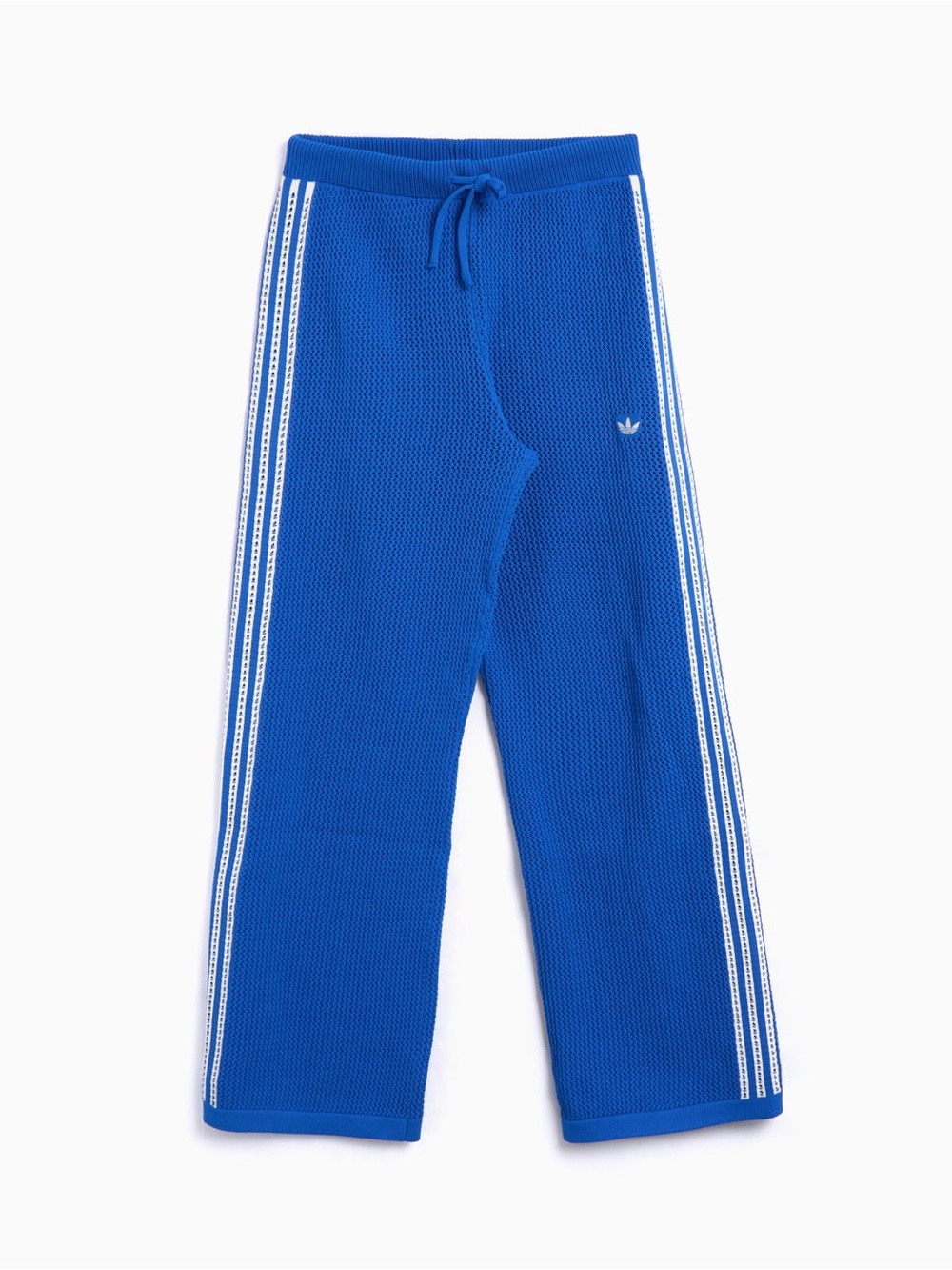 adidas Royal Blue Crochet Track Pants with White Stripes